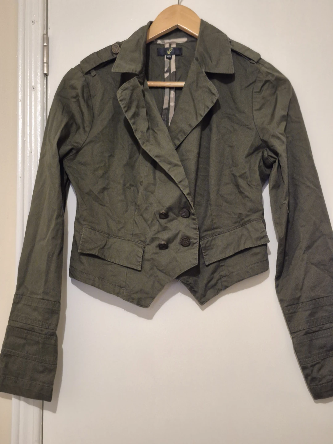 Olive Green Military Style Jacket Size M/M