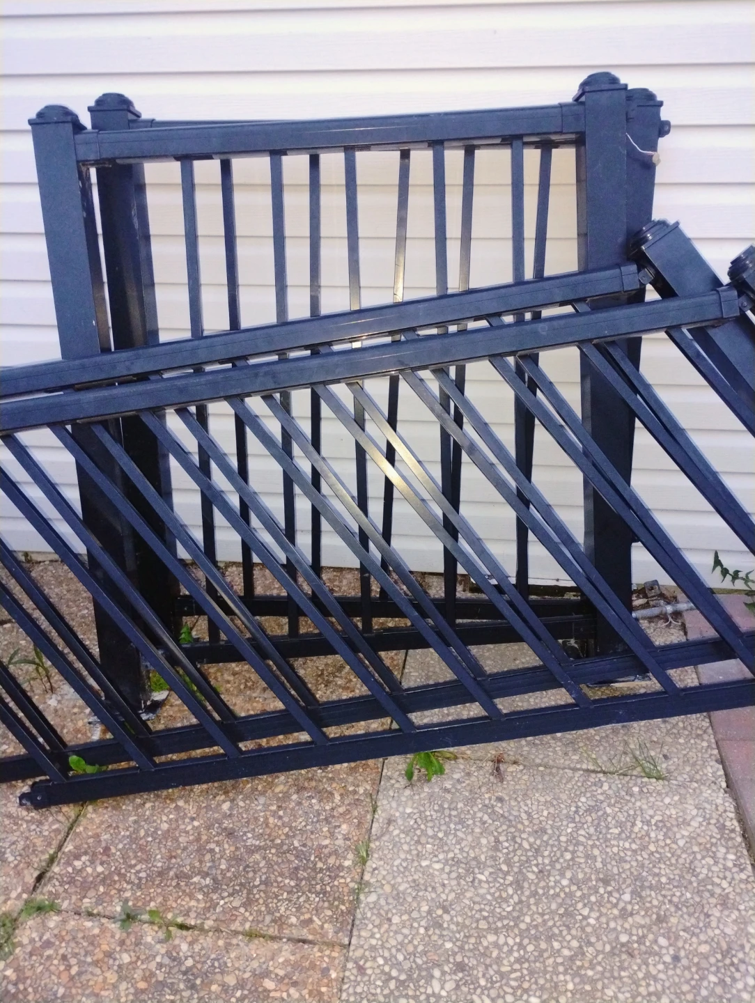 Black Metal Deck Railing Sections