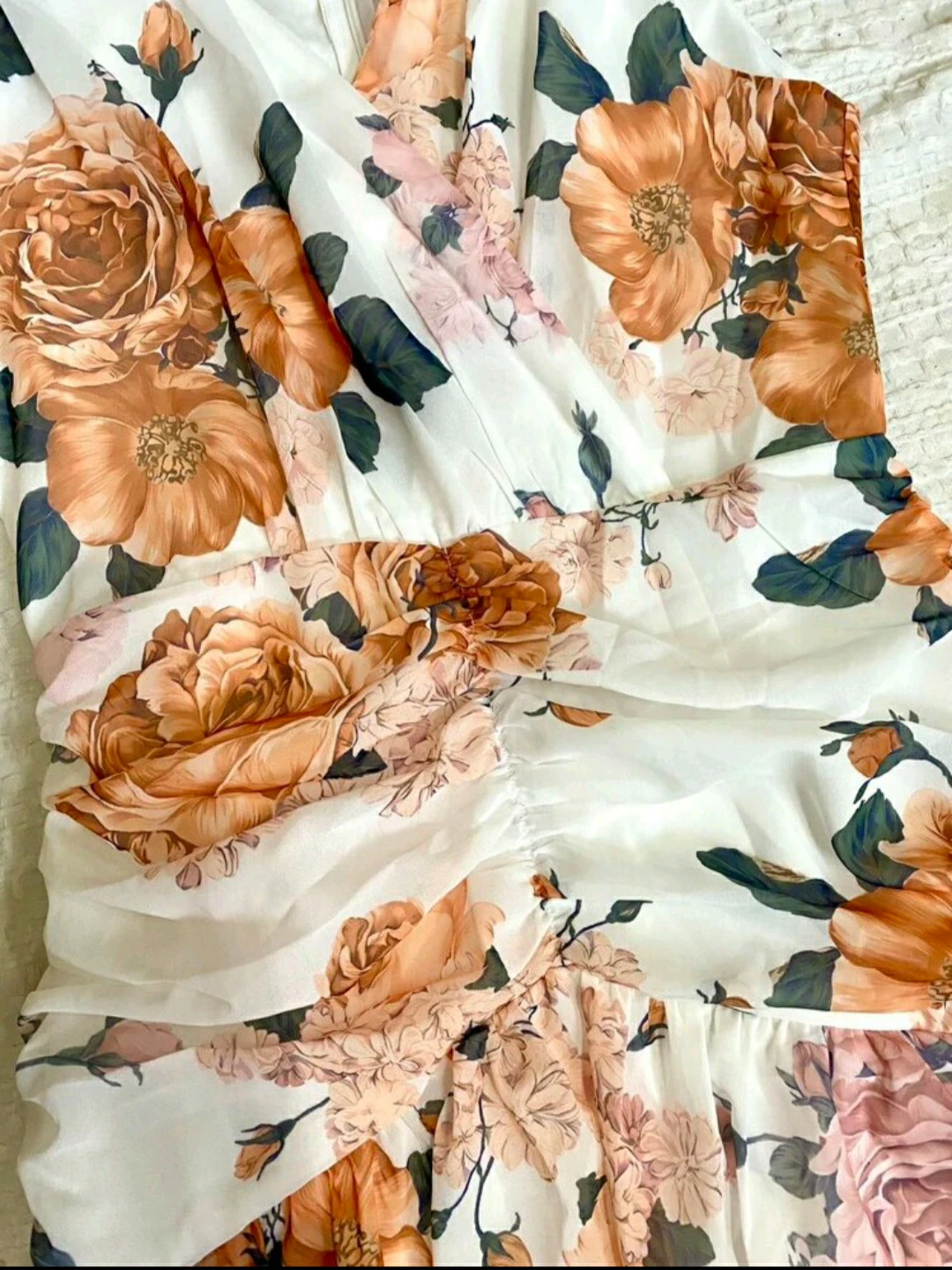 Floral Ruched Tiered Midi Dress - photo 5