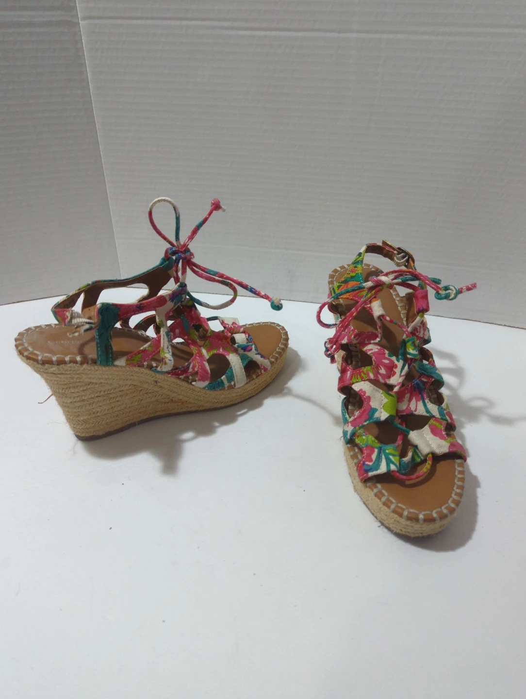 Floral Wedge Espadrille Sandals