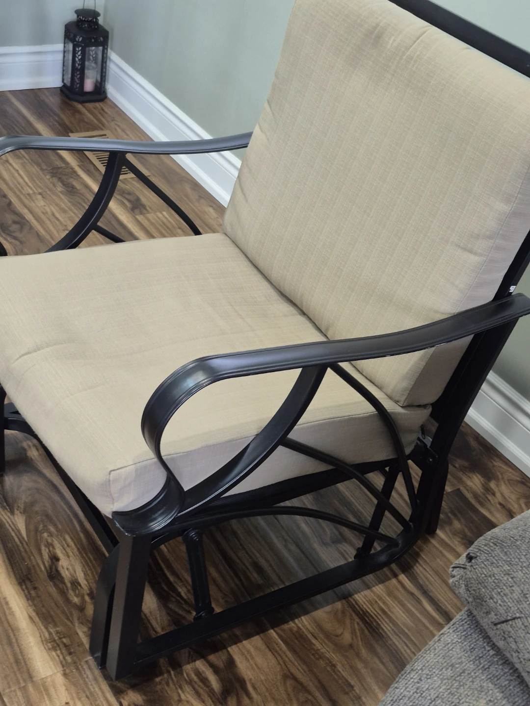 Outdoor Glider rocking Chair with Cushions