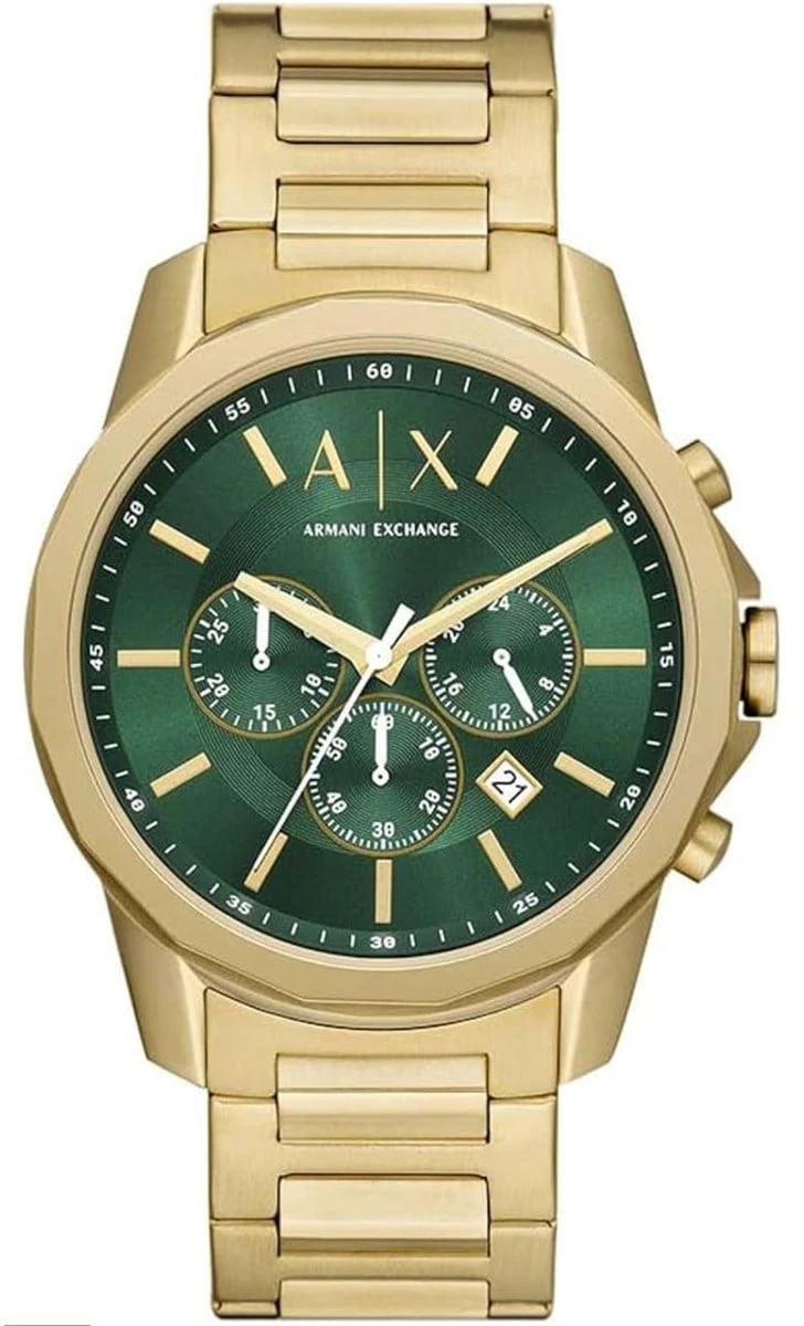 Armani Exchange A|X 1746 Gold Tone Chronograph Green Dial Watch - photo 3