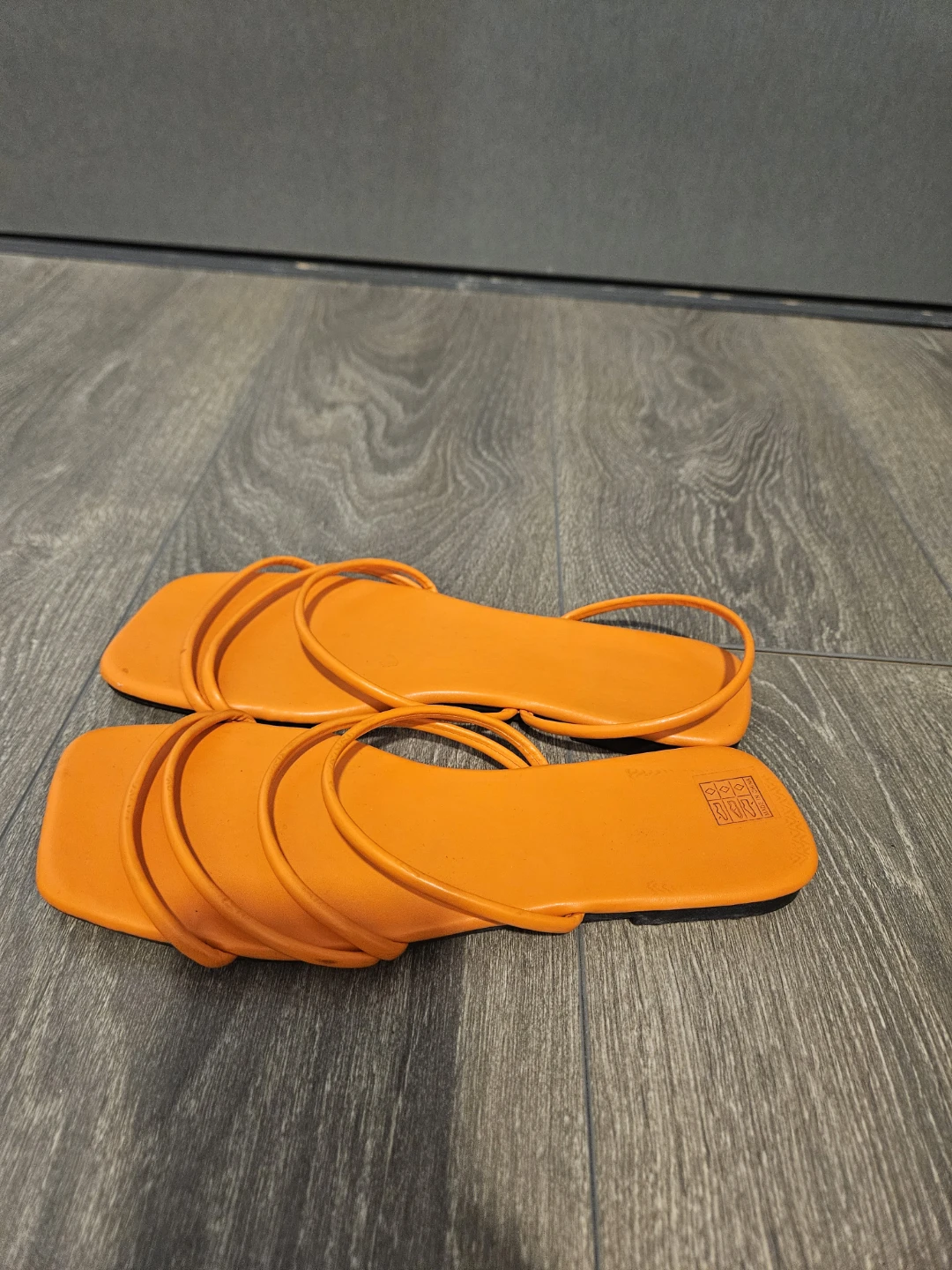Orange Strappy Flat Sandals - photo 3