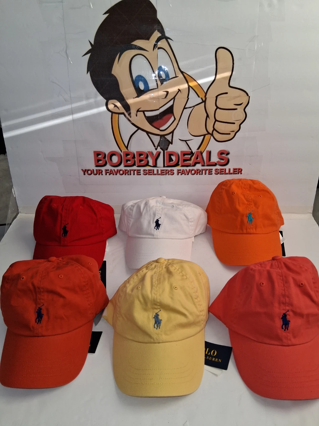 6- Piece Ralph Lauren Polo Hats - Assorted Colors