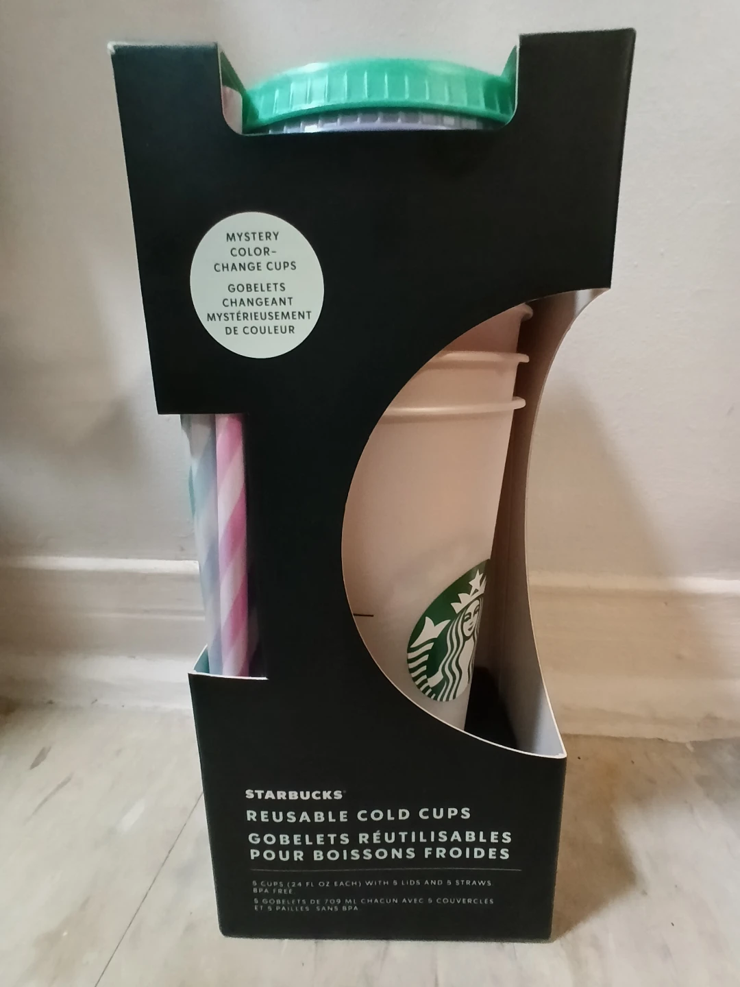 Starbucks Mystery Color Changing Reusable Cold Cups Set