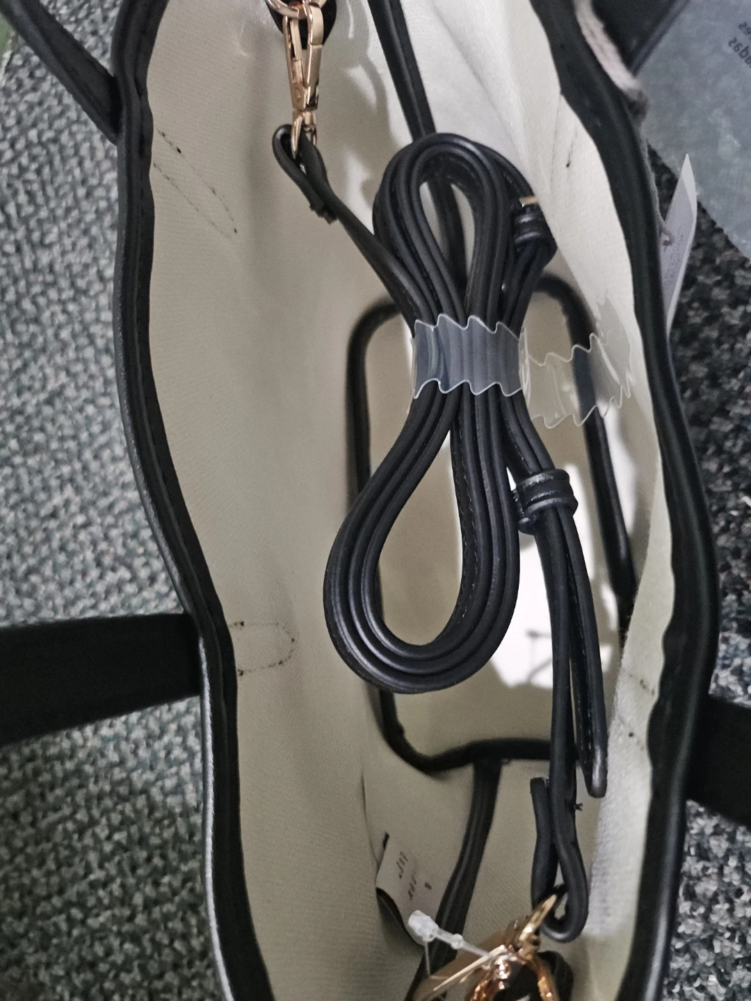 Mossimo Black Monogram Tote Bag with Detachable Crossbody Strap - photo 3