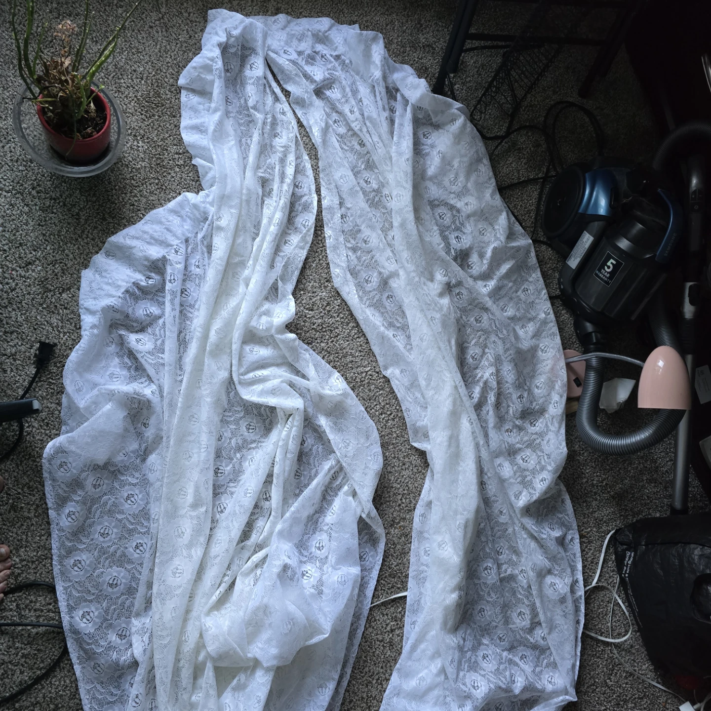 White Lace Curtain
