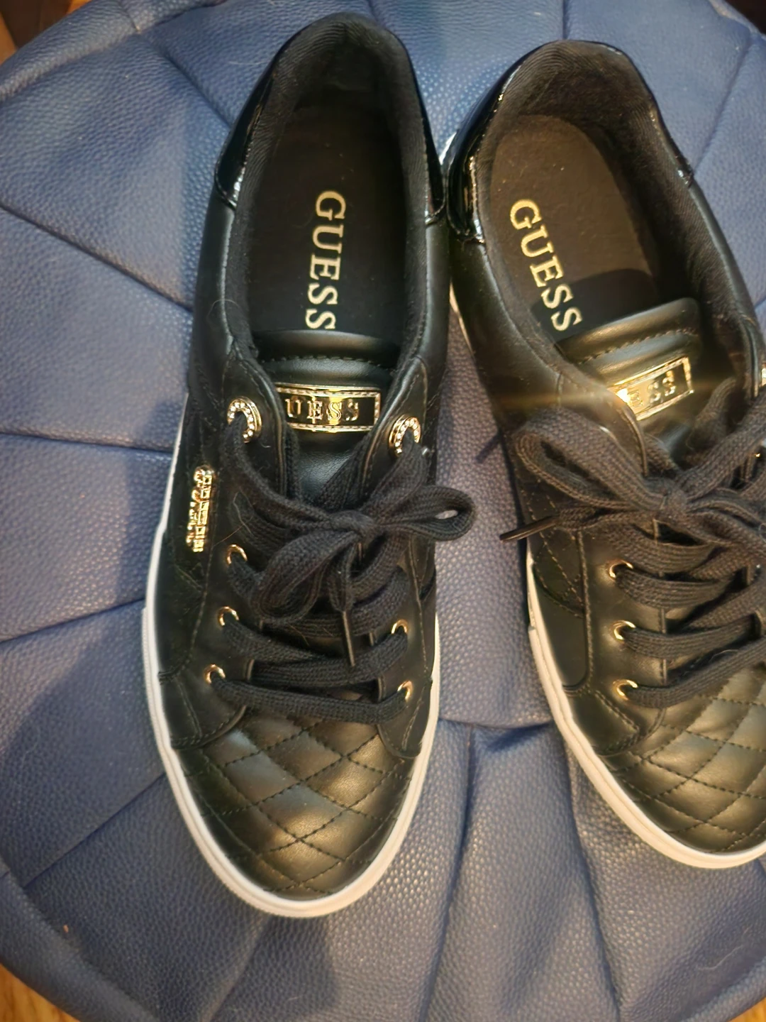 GUESS Women's Black Quilted Sneakers - Size 11M - photo 2