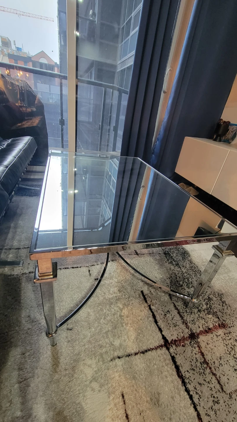 Chrome and Glass Coffee Table