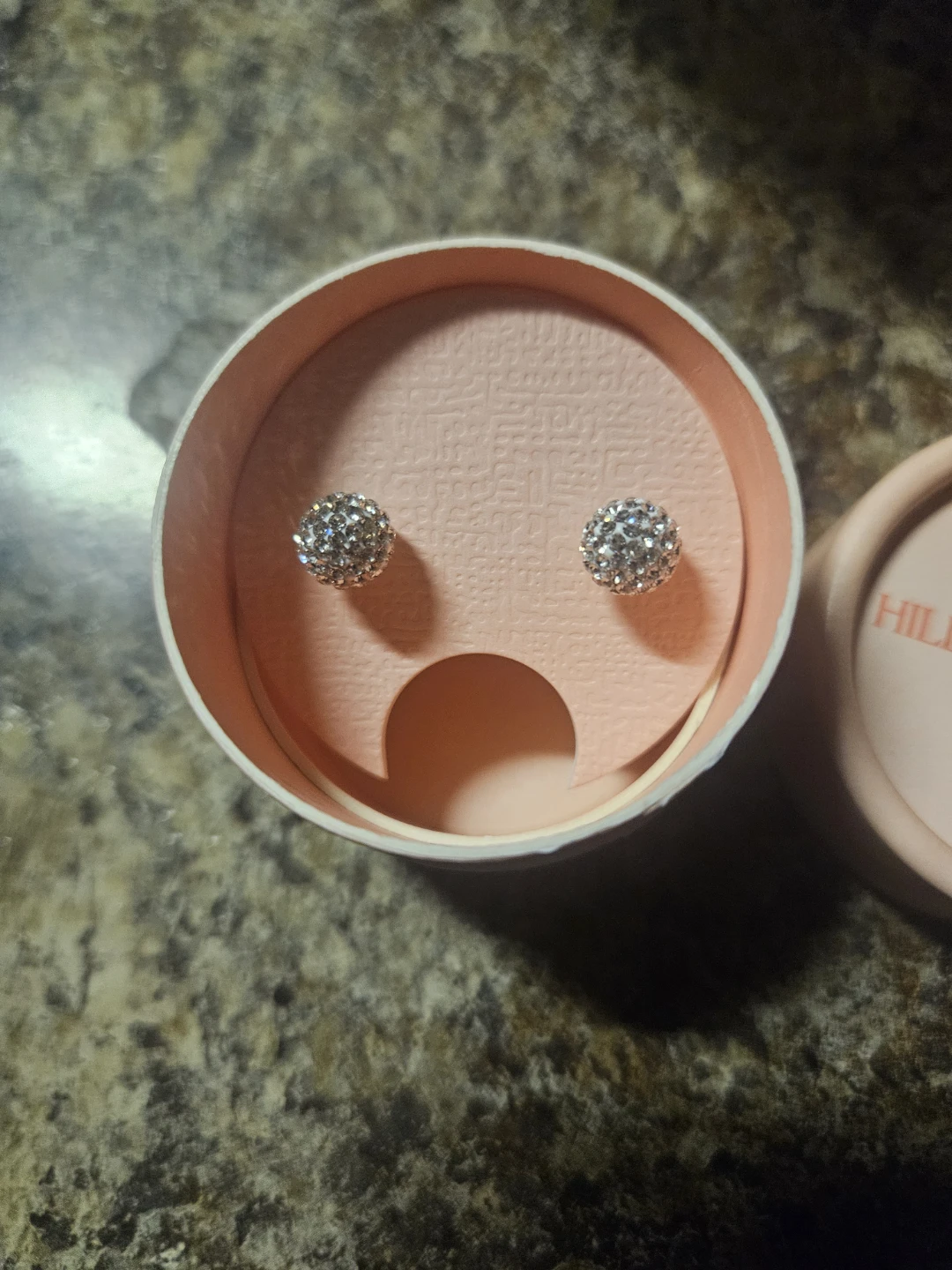 Hillberg & Berk Glitz Sparkle Ball Stud Earrings
