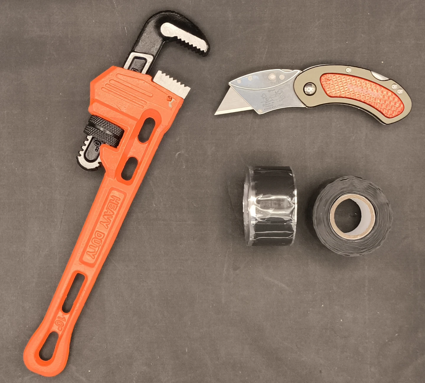 Leak Repair Kit | Pipe Wrench 10” + Self Fusing Tape + WorkPro - photo 2