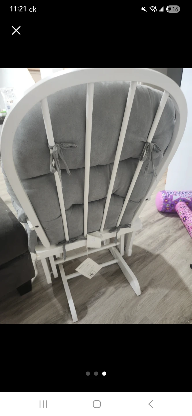 Glider Chair and Ottoman Set - Grey