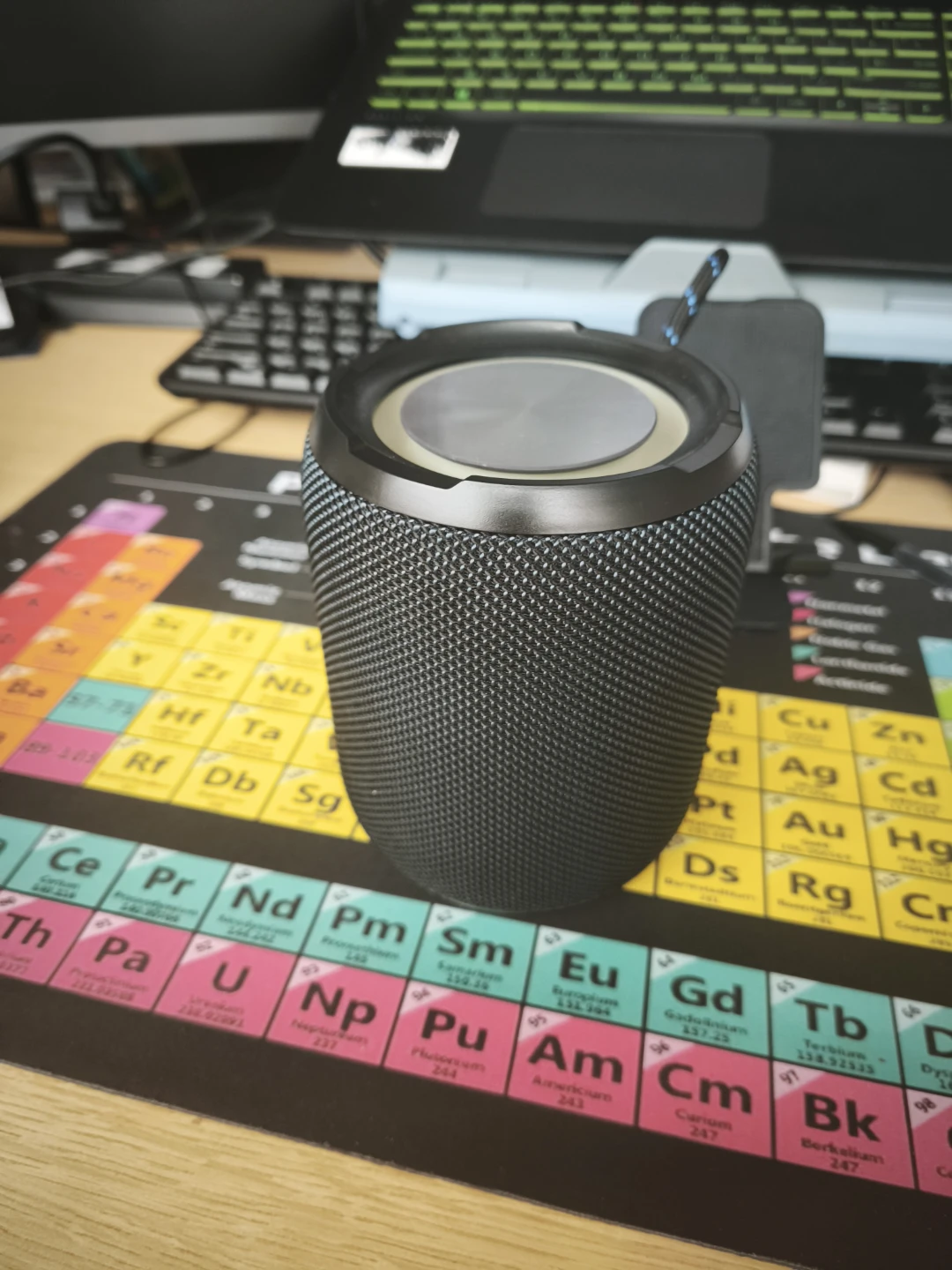 Black Portable Bluetooth Speaker with Lights
