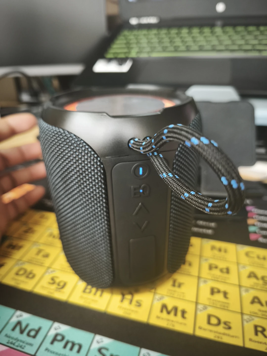 Black Portable Bluetooth Speaker with Lights - photo 2