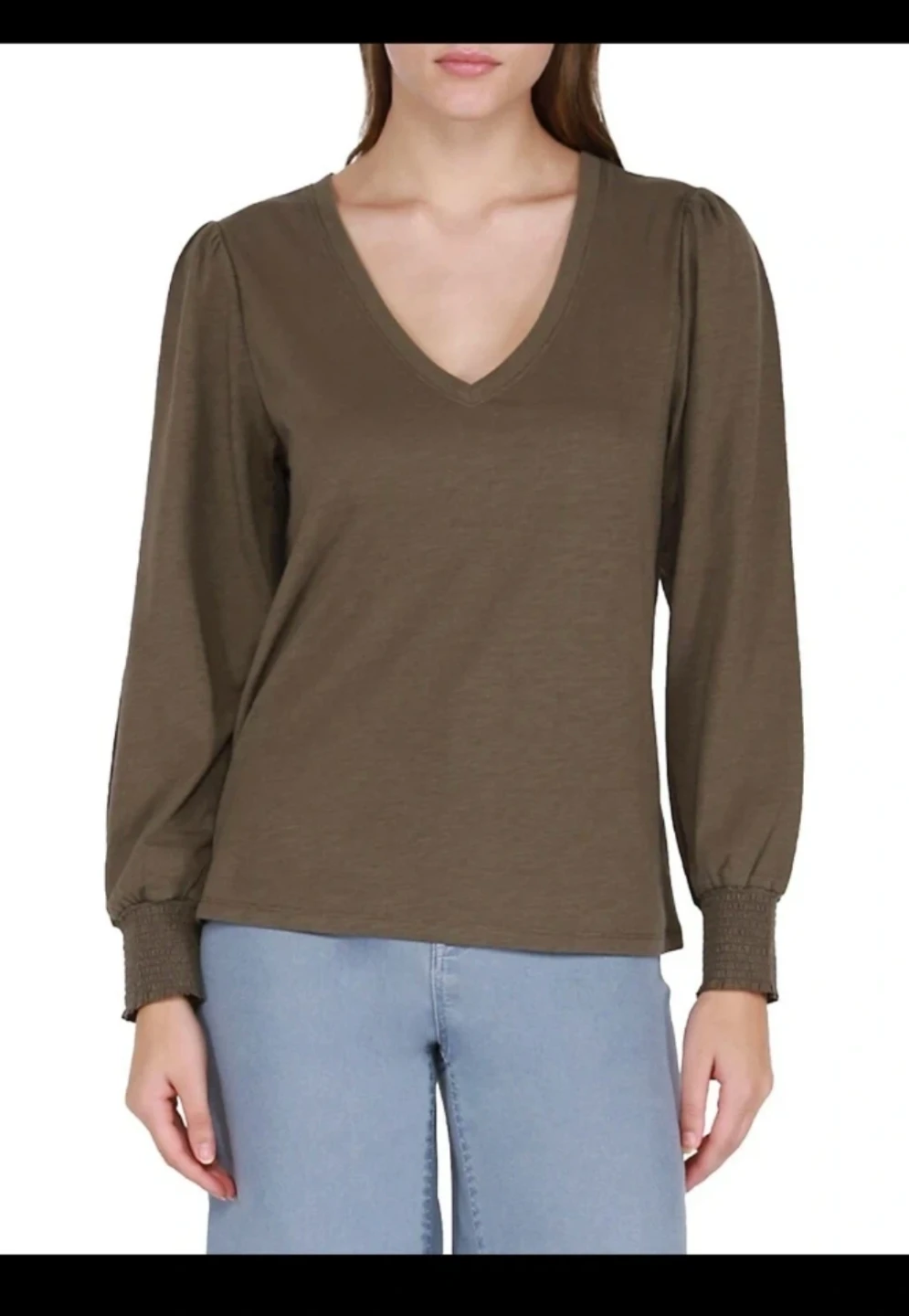Venice Love Long Sleeve V-Neck Blouse (BNWT, S)