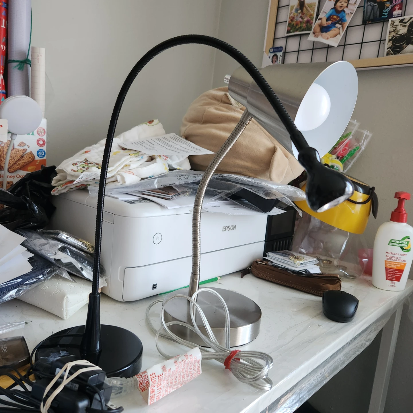 Adjustable Gooseneck Desk Lamp with LED Bulb - photo 2