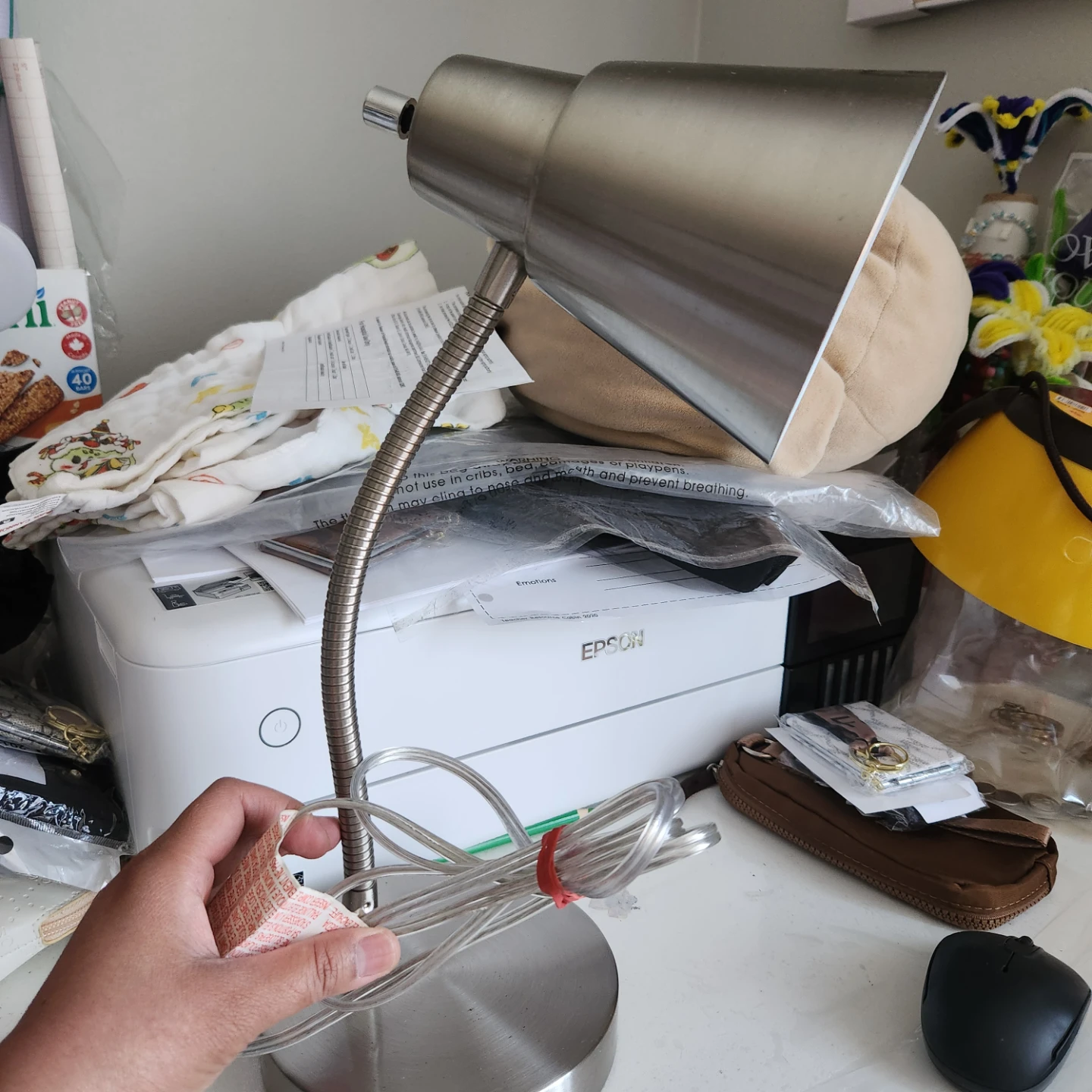 Adjustable Gooseneck Desk Lamp with LED Bulb - photo 4