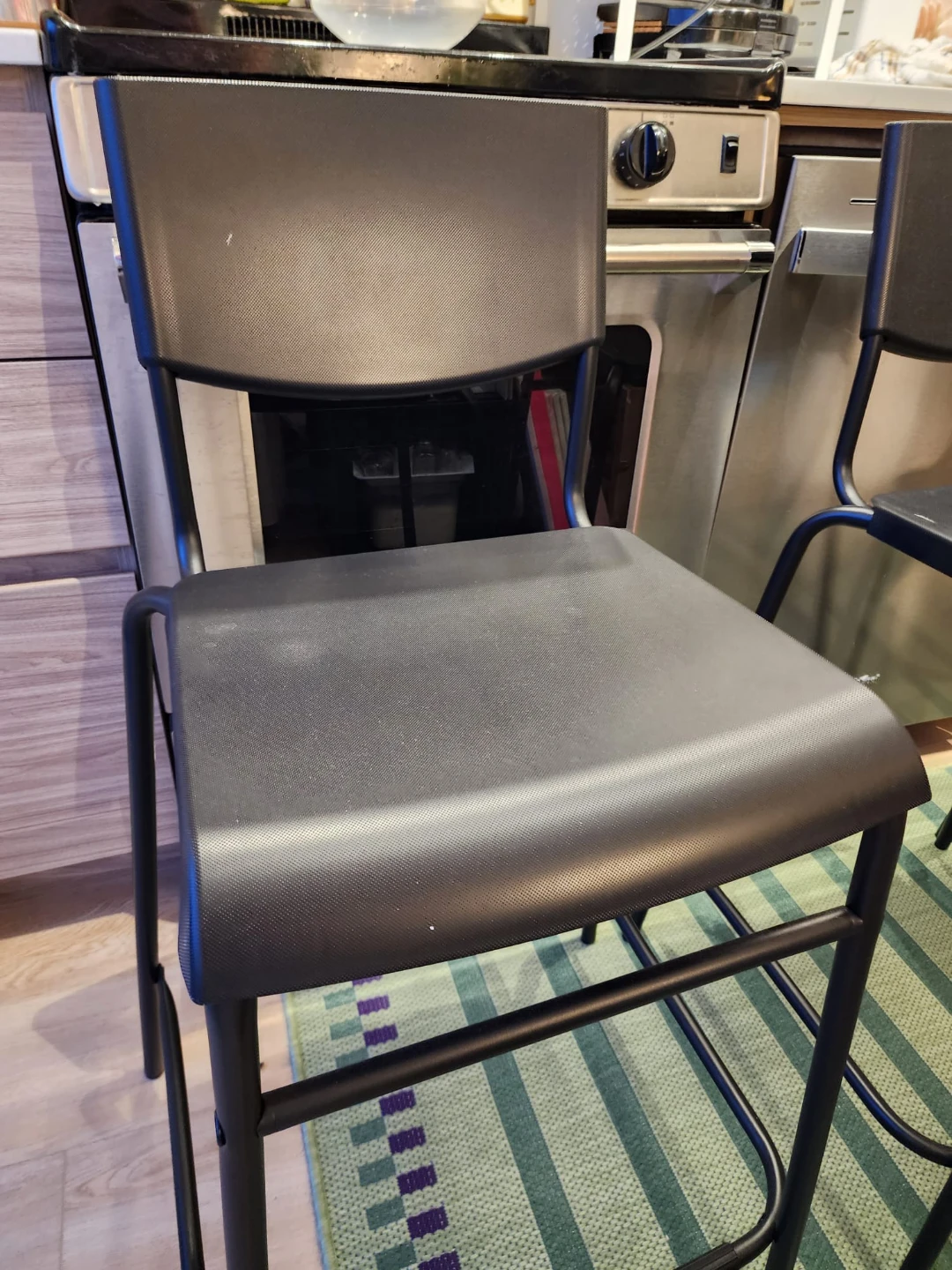 Set of 3  IKEA Black Bar stools - photo 4