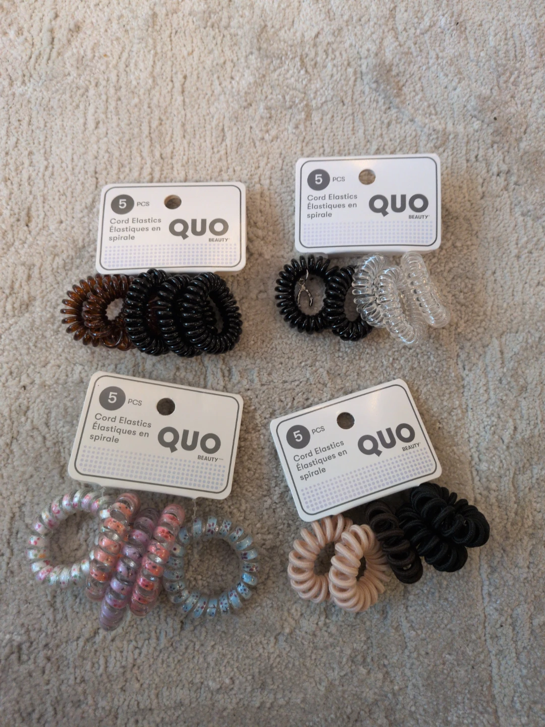 NEW Quo Beauty 5 Pack Cord Elastics