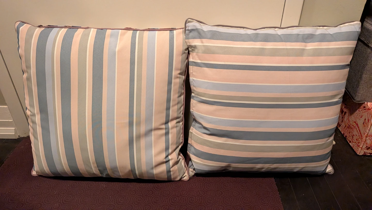 Striped Outdoor Throw Pillows (Set of 2)