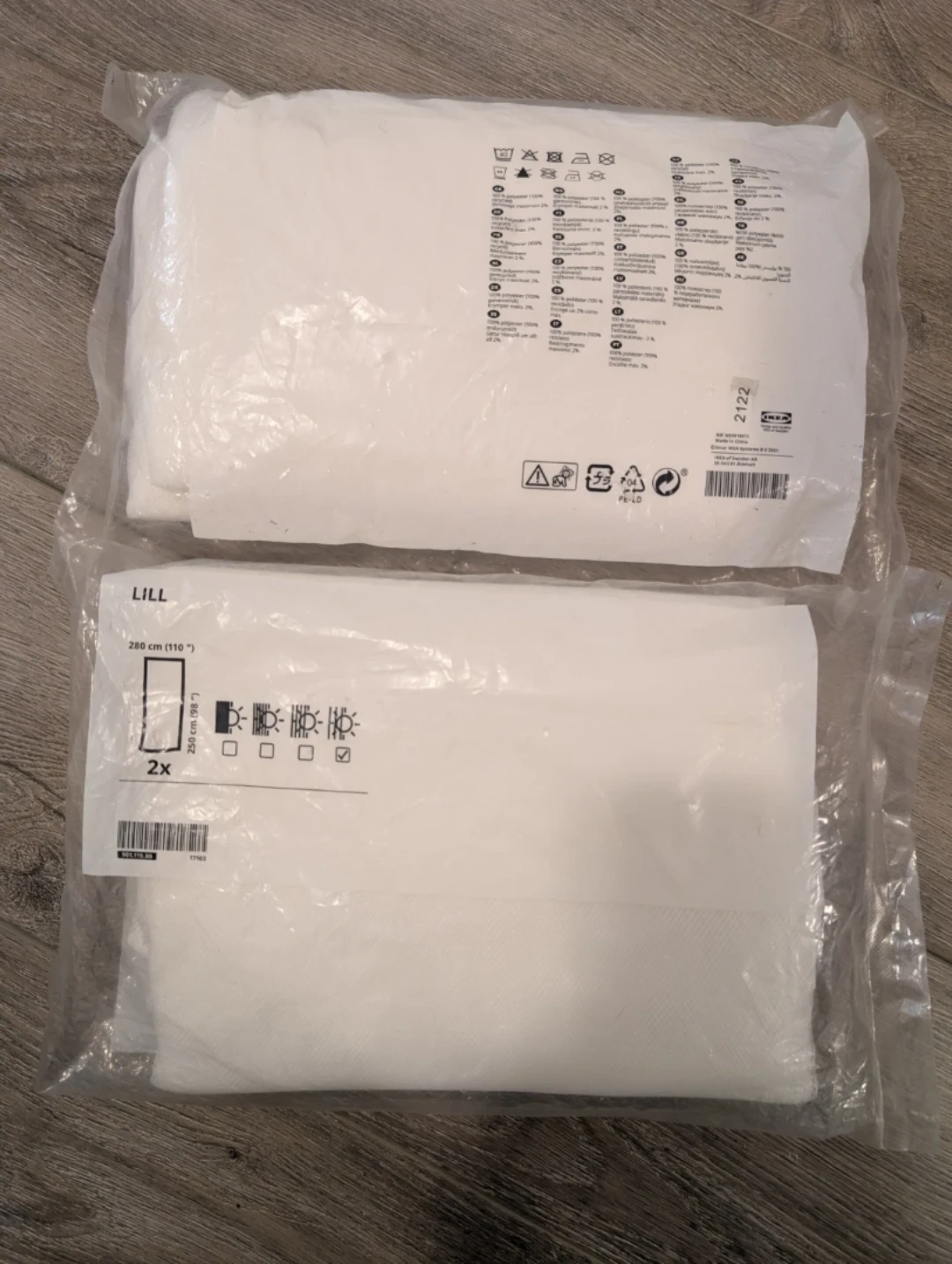 IKEA LILL Sheer Curtains White 2x 250x280 cm - photo 2