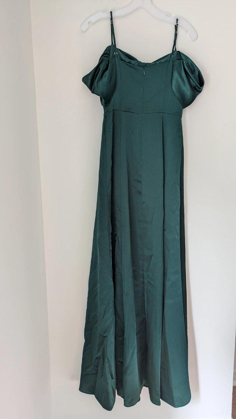 Emerald Green Satin Dress - photo 2