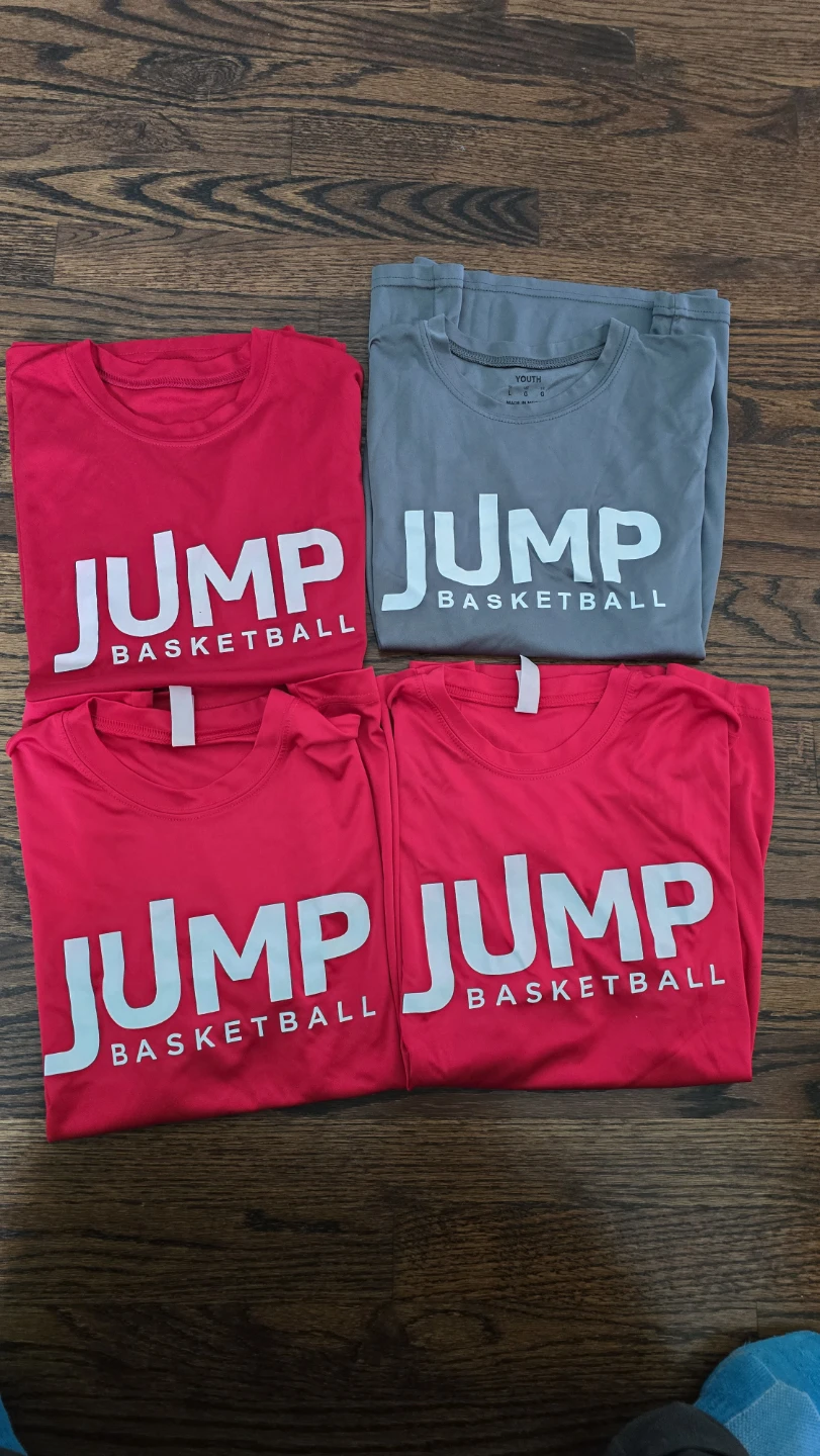 FREE Jump Basketball T-Shirts (Set of 4) Youth Large