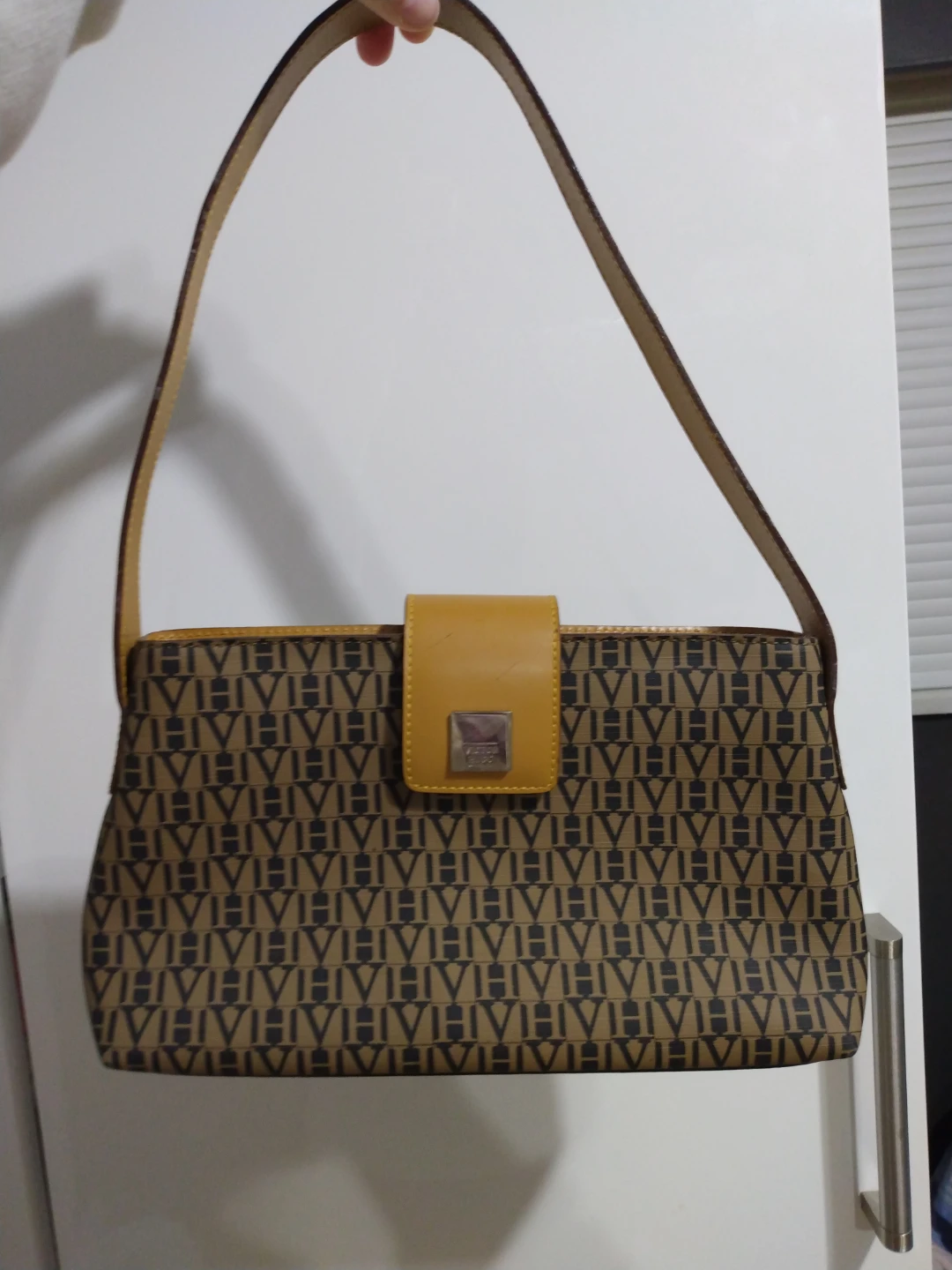 Tan and brown Victor Hugo Shoulder Bag