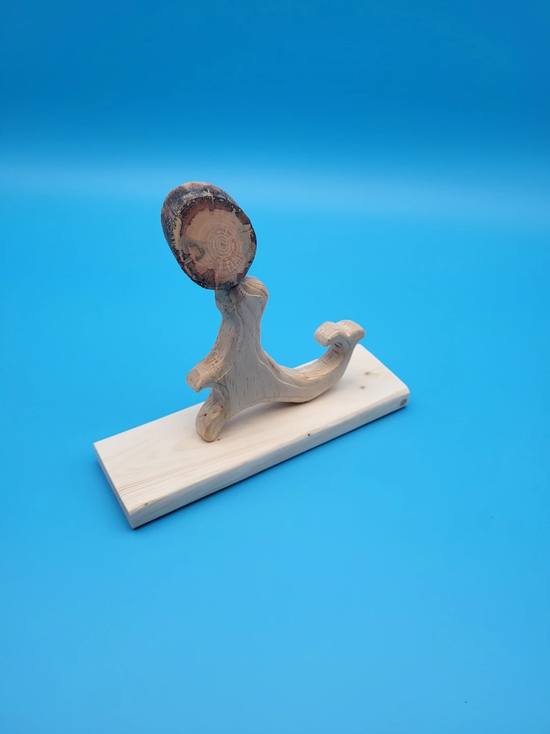 Handmade Wooden Seal Bouncing Ball Figurine