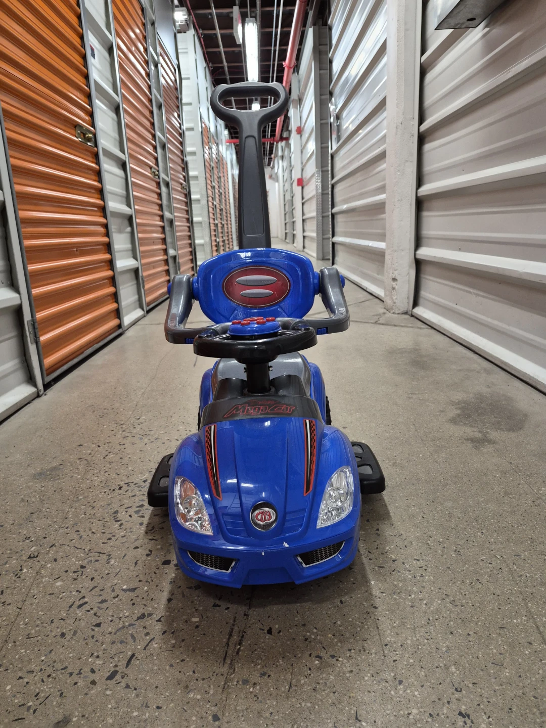 Blue Mega Car Ride-On Toy with Parent Handle - photo 2
