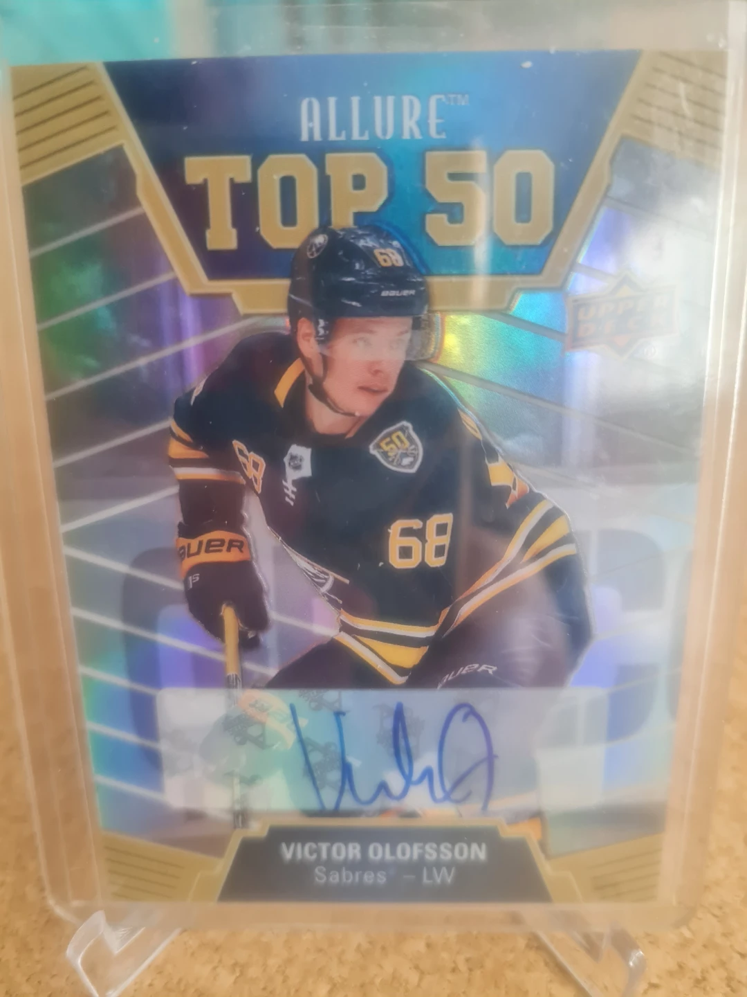 2021-22 Upper Deck Allure Victor Olofsson Top 50 Hockey Card