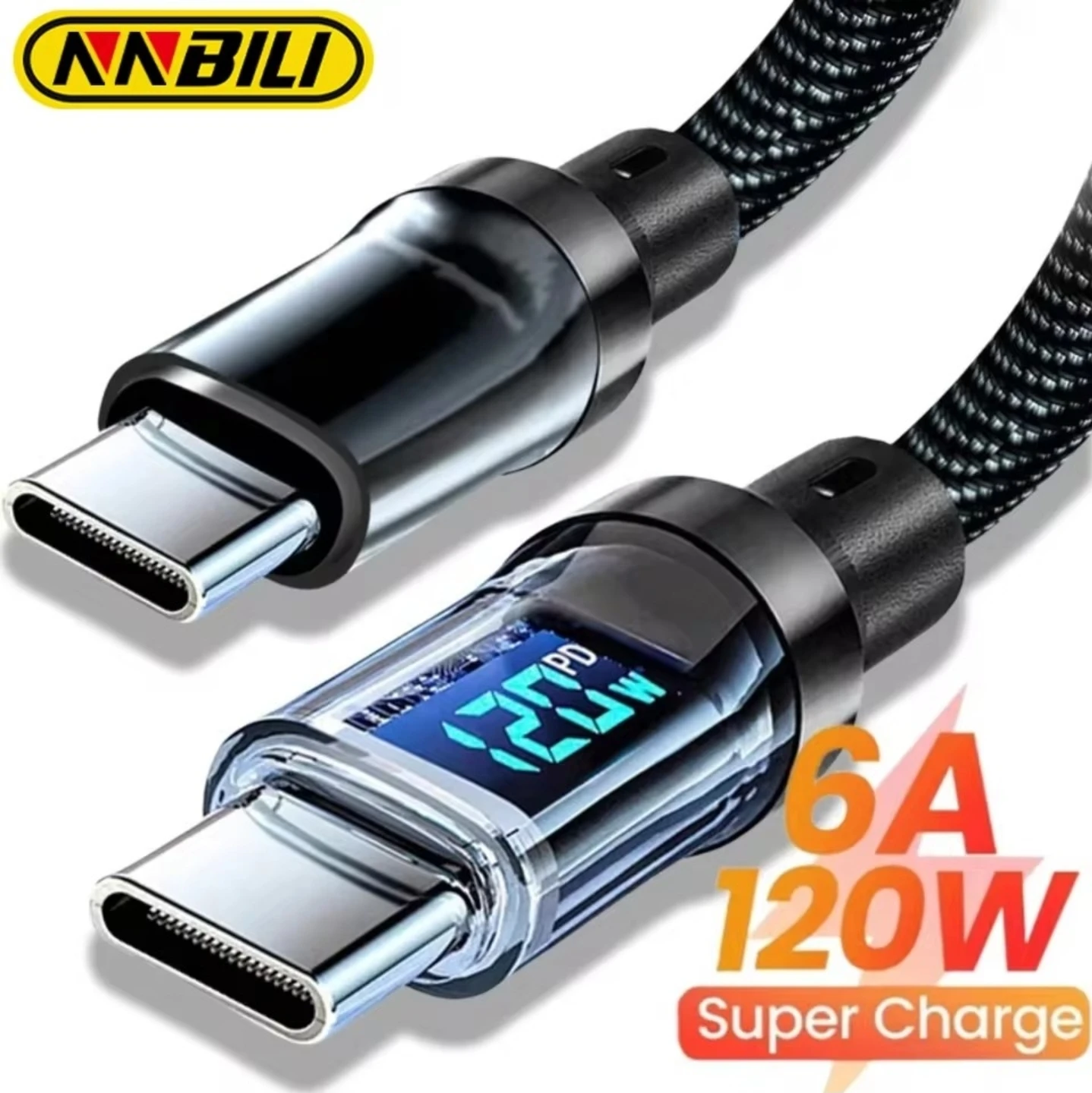 NNBILI 120W USB C to USB C Cable 2m