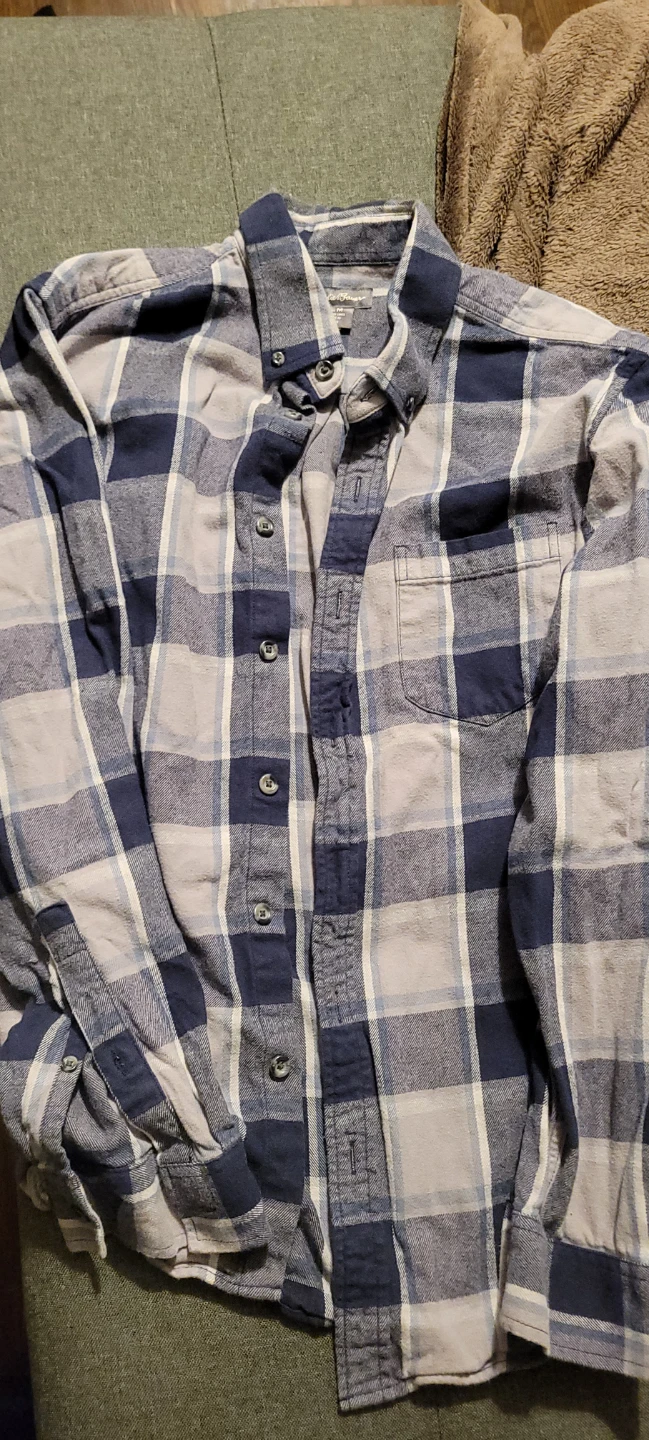 Eddie Bauer Plaid Flannel Shirt - Medium