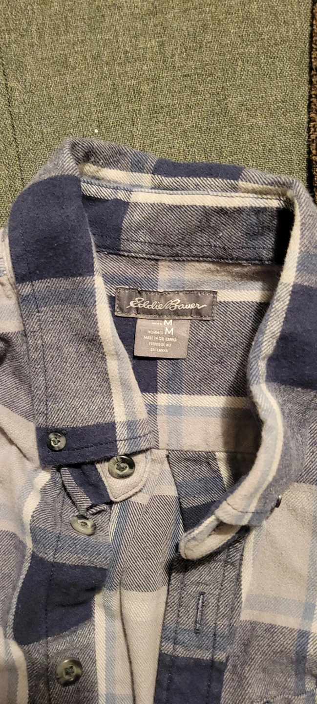 Eddie Bauer Plaid Flannel Shirt - Medium - photo 2
