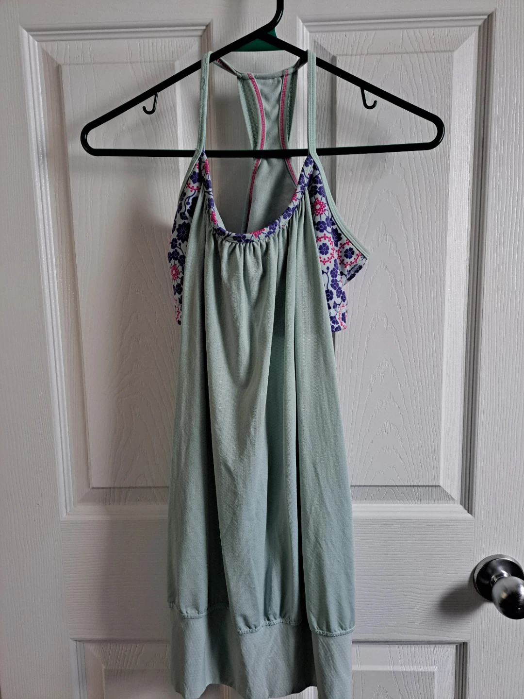 Lululemon No Limits Tank Top Aquamarine/Twiggy Purple
