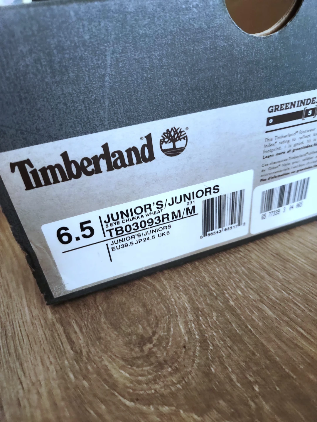 Timberland Junior Chukka Wheat Boots Size 6.5 - photo 3