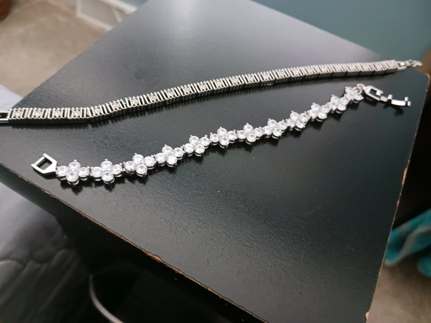 2 CZ Crystal Bracelets