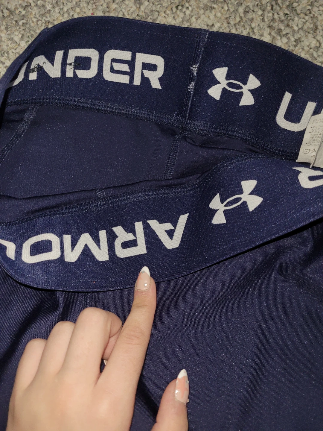 Under Armour Navy Blue Compression Shorts - photo 3