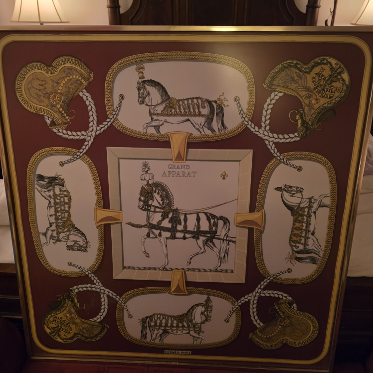 Hermes Paris "Grand Apparat" Silk Scarf