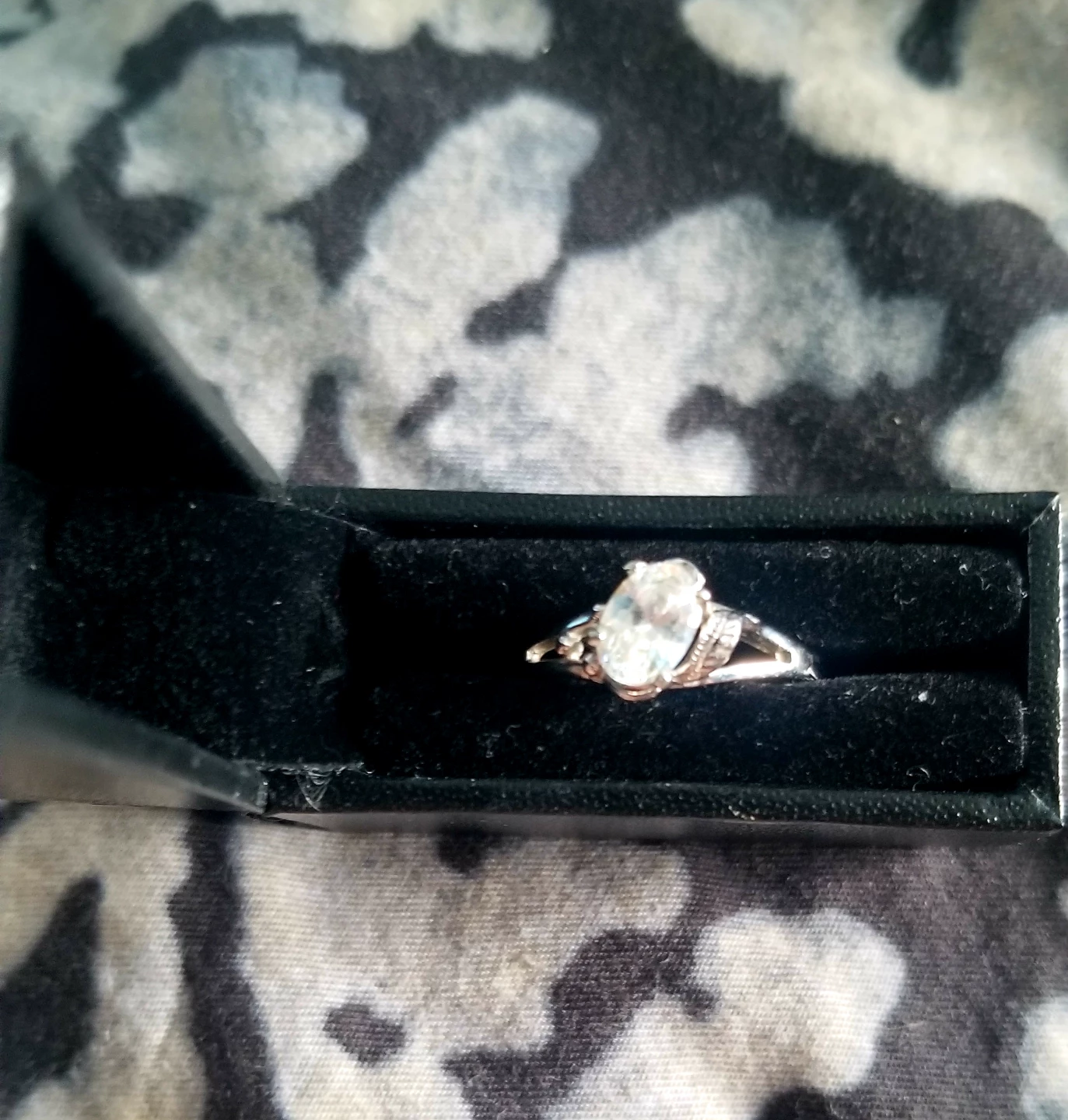 Oval Engagement Ring with Side Stones