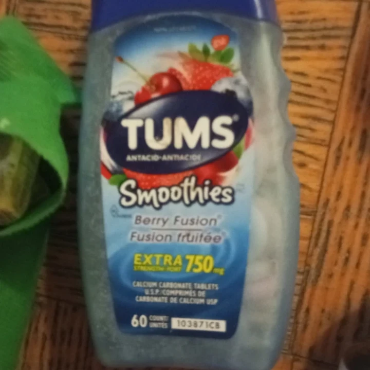 Tums Smoothies Berry Fusion Antacid Tablets 🌱