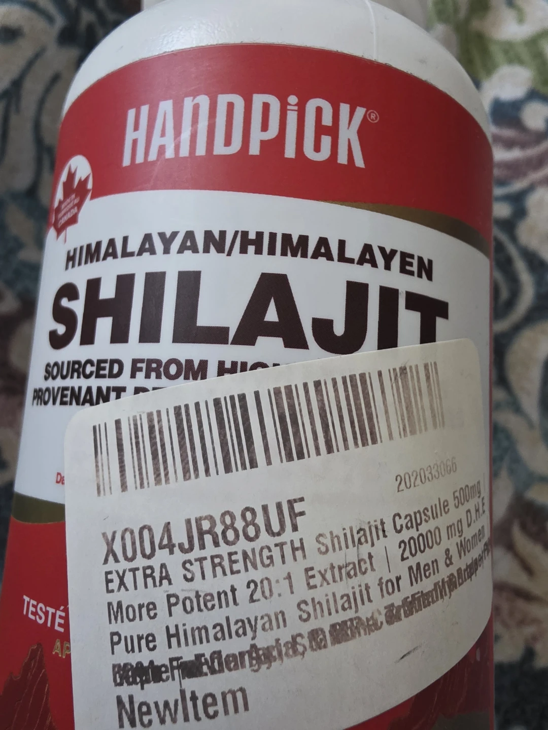 HANDPICK Himalayan Shilajit Extra Strength 120 Veg Capsules