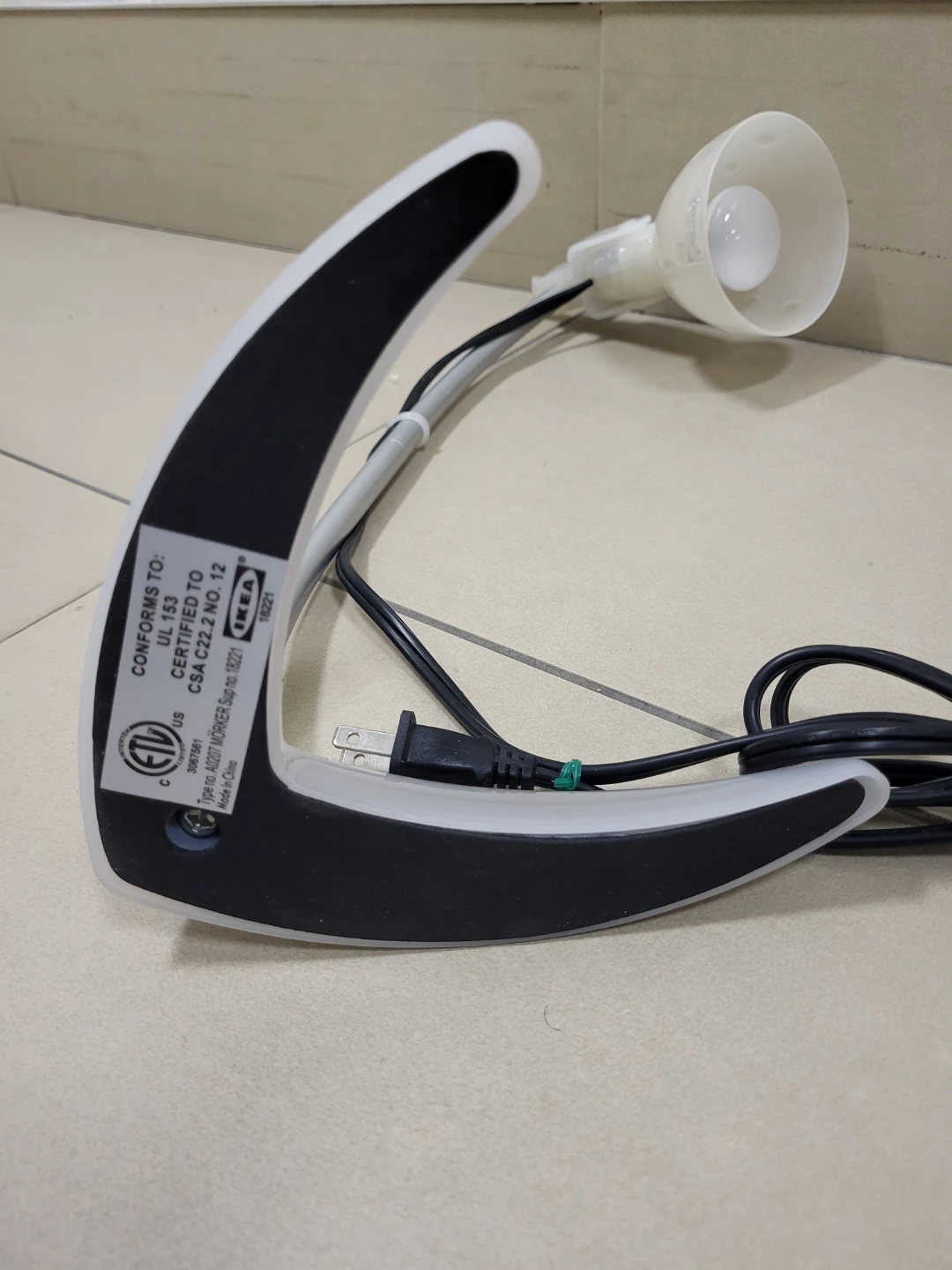 IKEA MÖRKER Minimalist Desk Lamp - Silver/White - photo 2