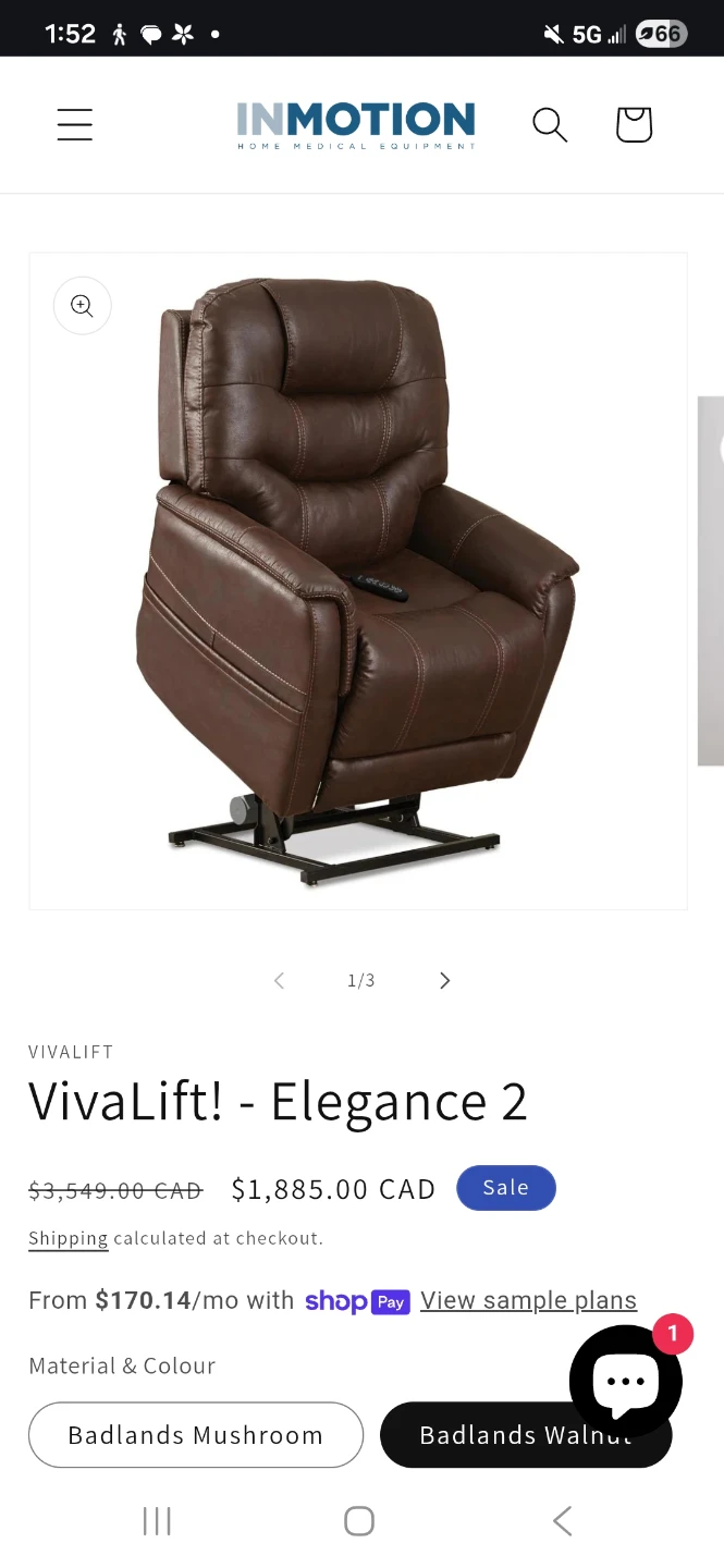 Brown -  Vivalift! - Power Lift Recliner Chair - photo 3