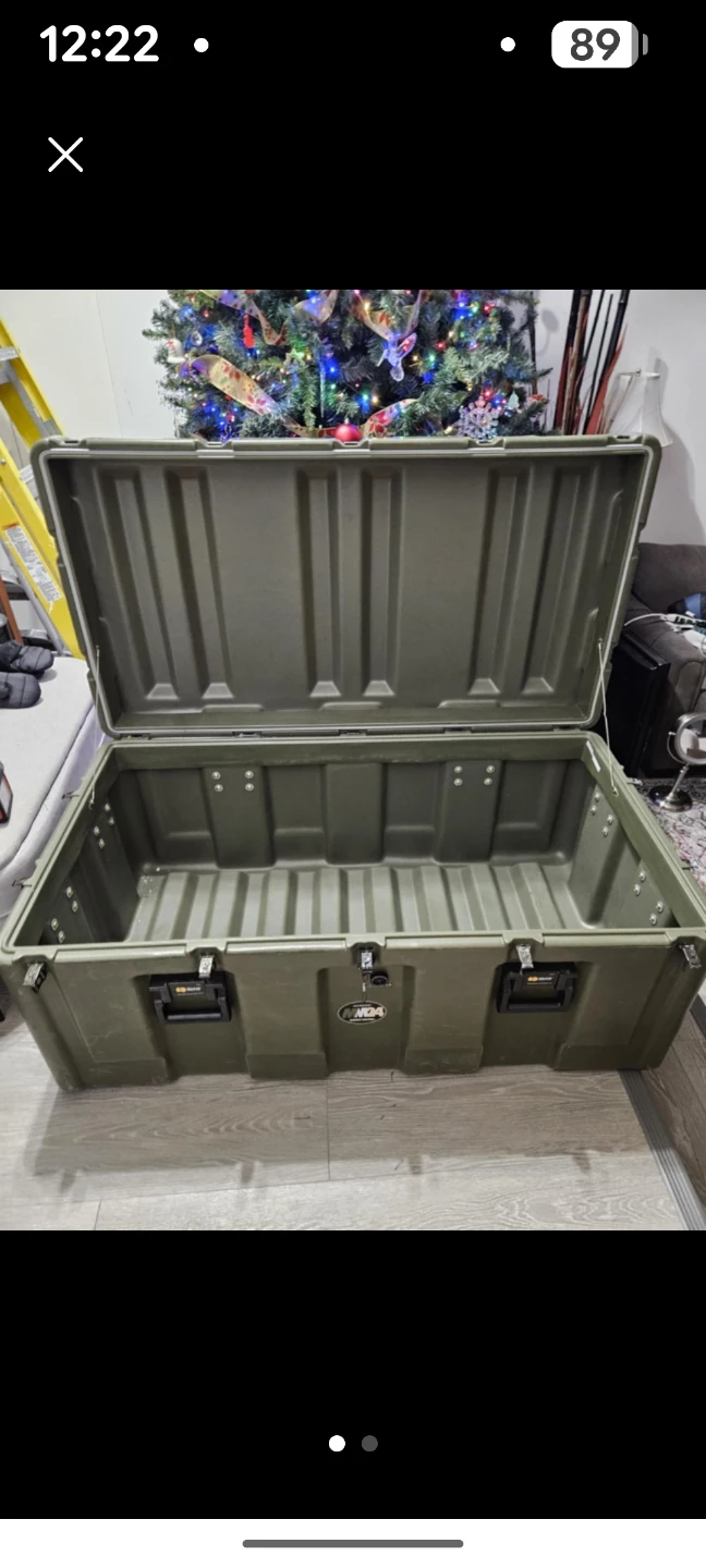 Olive Green Large pelican case Storage Trunk