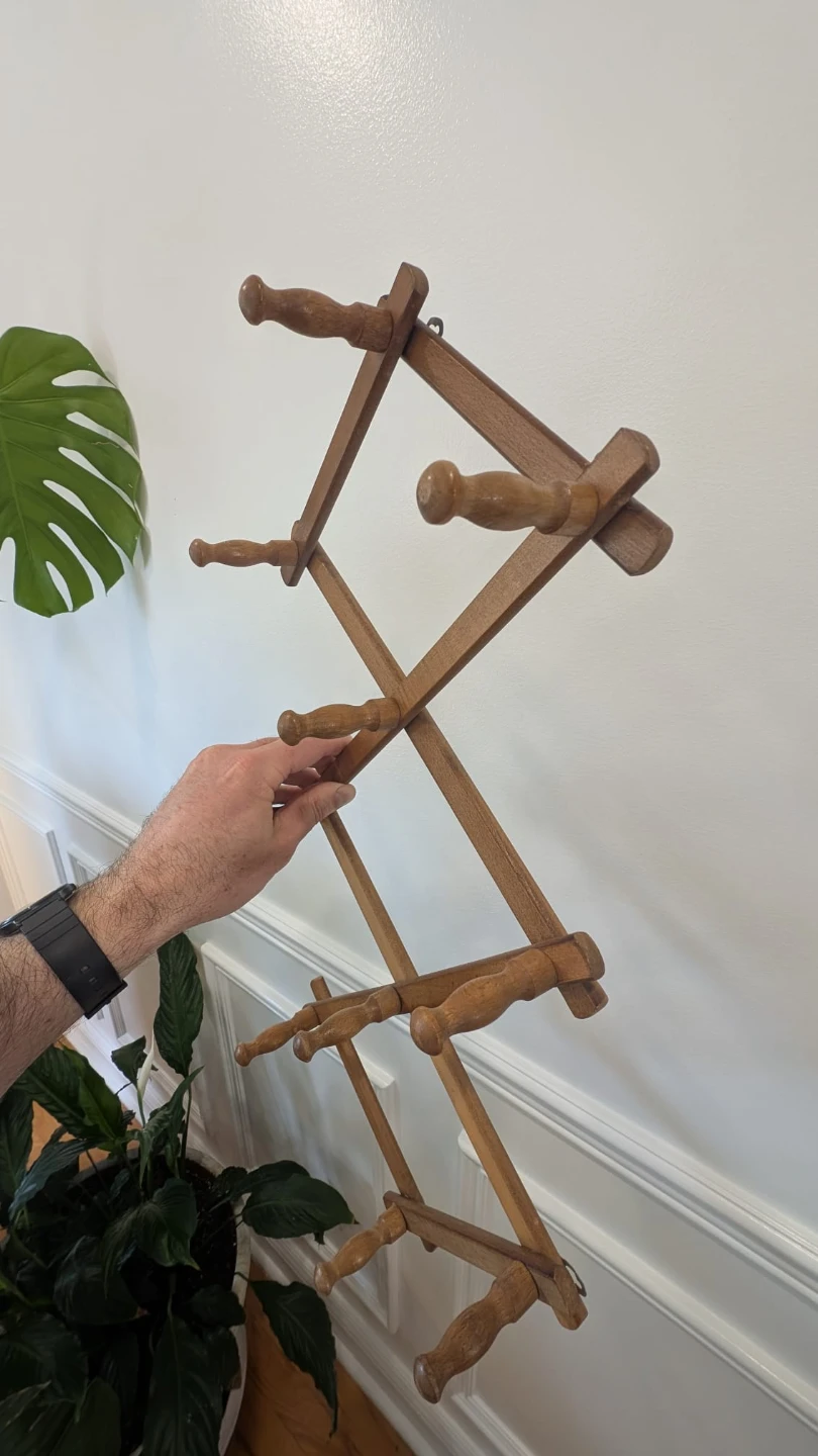 Wooden Accordion Wall Hook Rack - photo 4