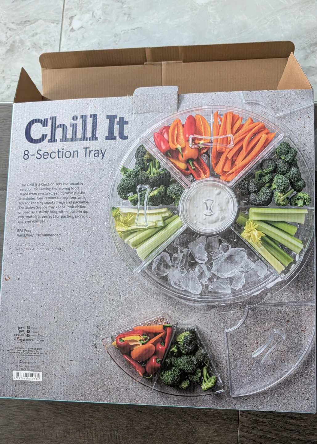 Chill It 8-Section Serving Tray with Ice Compartment - photo 3