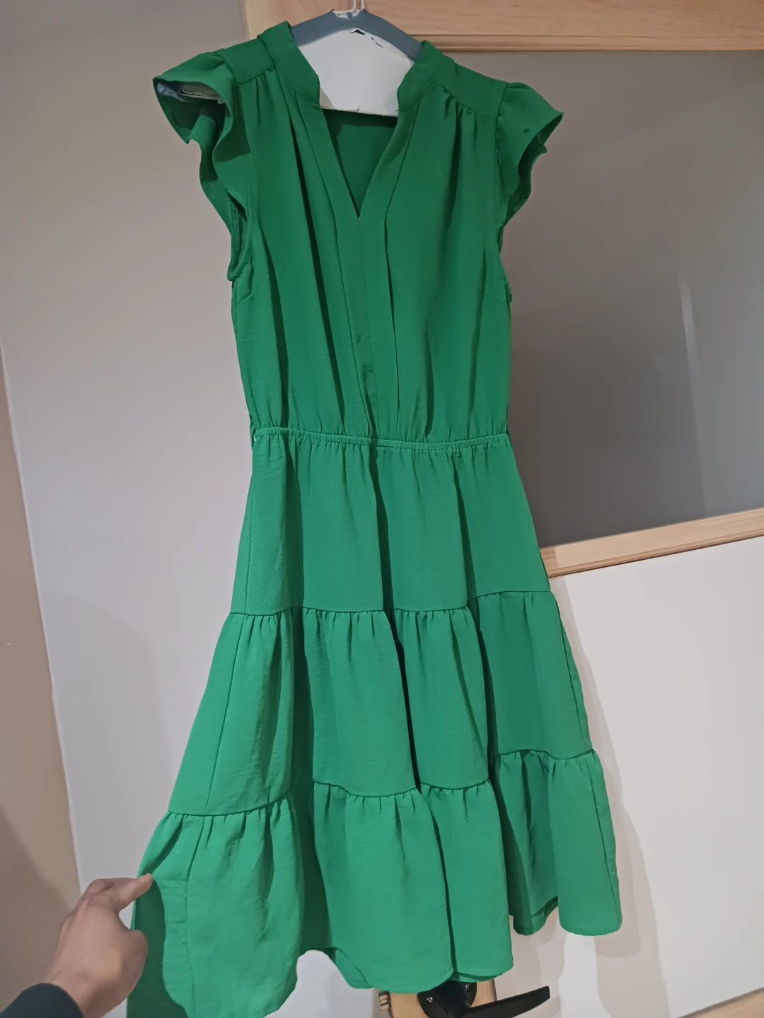 Monteau Los Angeles Green Tiered Midi Dress - photo 2