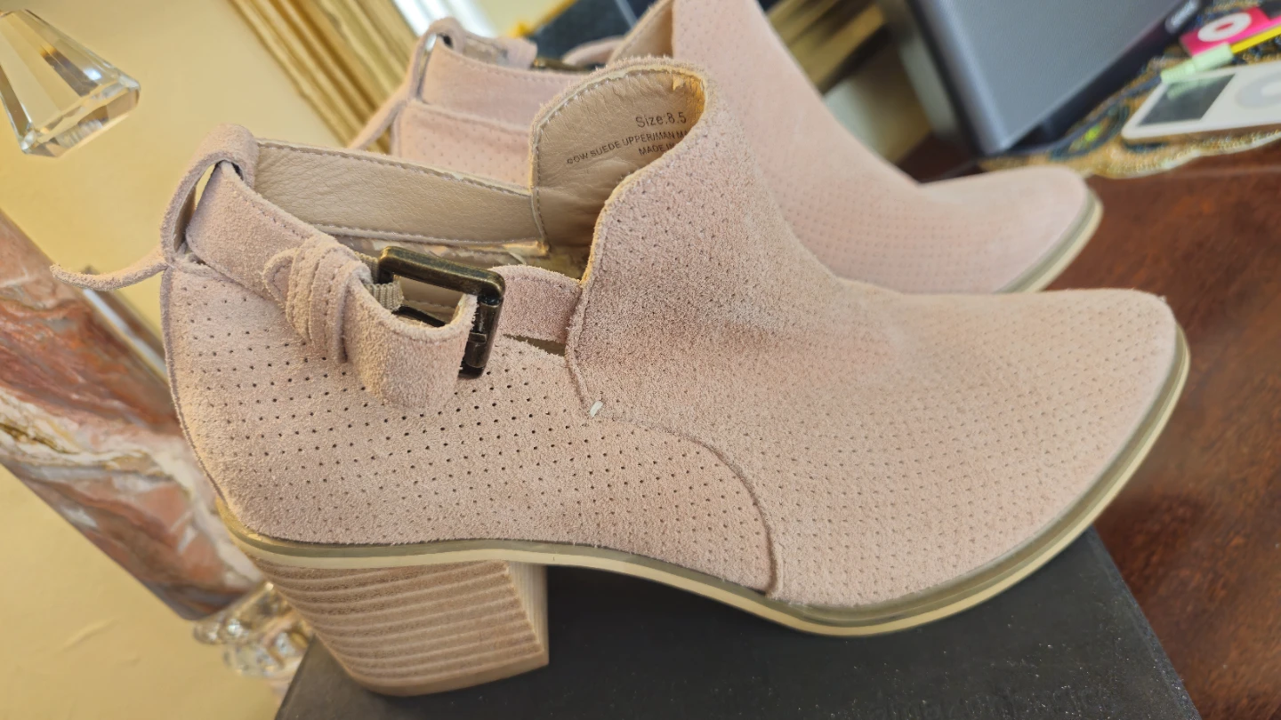 Gianni Ferri Suede Ankle Boots - Pink - Size 3.5 - photo 2