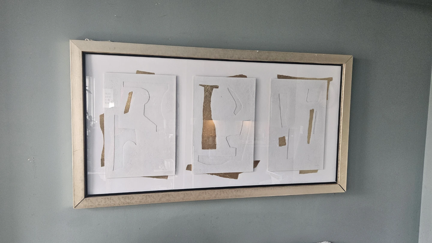 Framed Abstract Artwork Triptych
